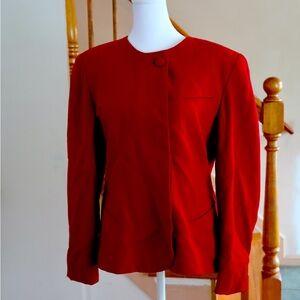 Christian Dior red, button blazer jacket